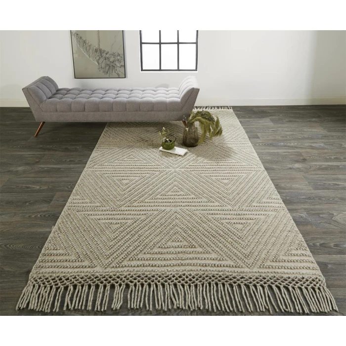 Feizy PHOENEX 0810F IN STONE 2' x 3' Sample Area Rug