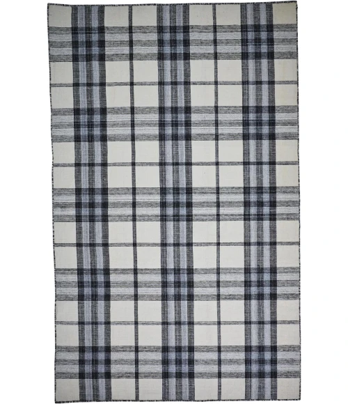 Feizy CROSBY 0565F IN IVORY/CHARCOAL 5' x 8' Area Rug