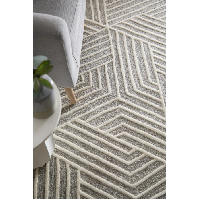 Feizy Lytton Gray/Ivory T24T8010 12ft. x 15ft. Rect. Rug