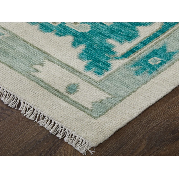 Feizy Karina IVORY/GREEN 90969G7F 12 ft. X 15 ft. Rectangle Rug