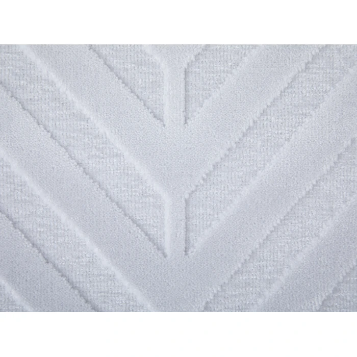 Feizy Saphir Mira WHITE/WHITE 6803489F 7 ft. 6 in. X 7 ft. 6 in. Round Rug