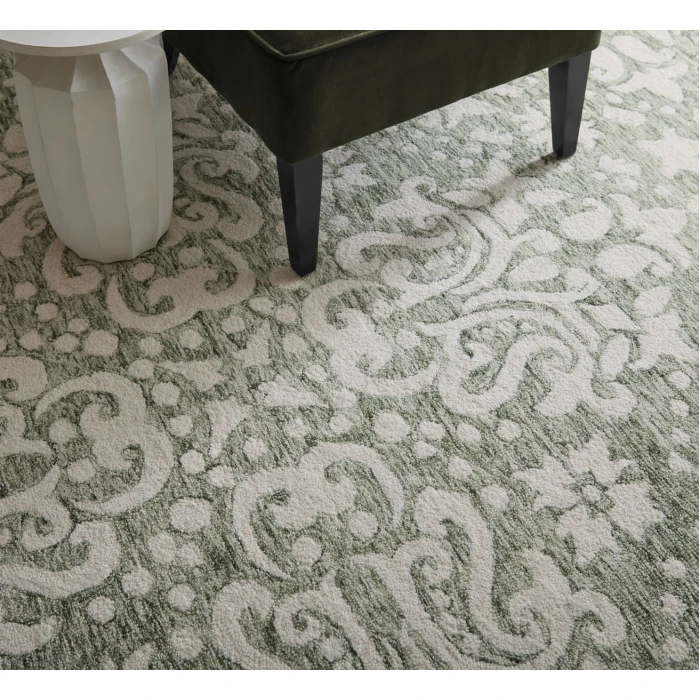 Feizy Belfort Ivory/Green 8698A28F 12 ft. X 15 ft. Rect. Rug