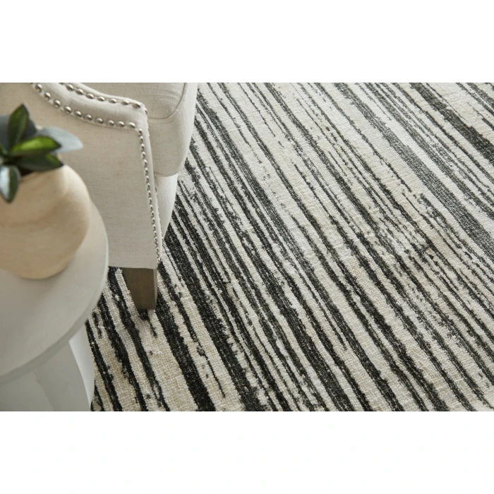 Feizy Colton Black/Ivory 8748A56F 3 ft. 6 in. X 5 ft. 6 in. Rect. Rug