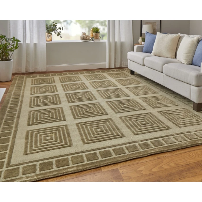 Feizy Channels SAGE 2877277F 7 ft. 9 in. X 9 ft. 9 in. Rectangle Rug