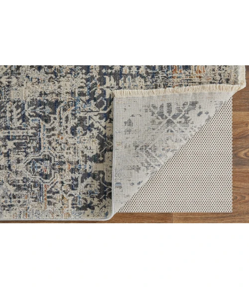 Feizy Kaia NAVY/BEIGE KAI39HUF 3 ft. X 5 ft. Rectangle Rug