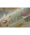 Feizy Karina Luxe Hand Knot Botanical Accent Rug, Blue/Cool Gray, 12ft x 15ft