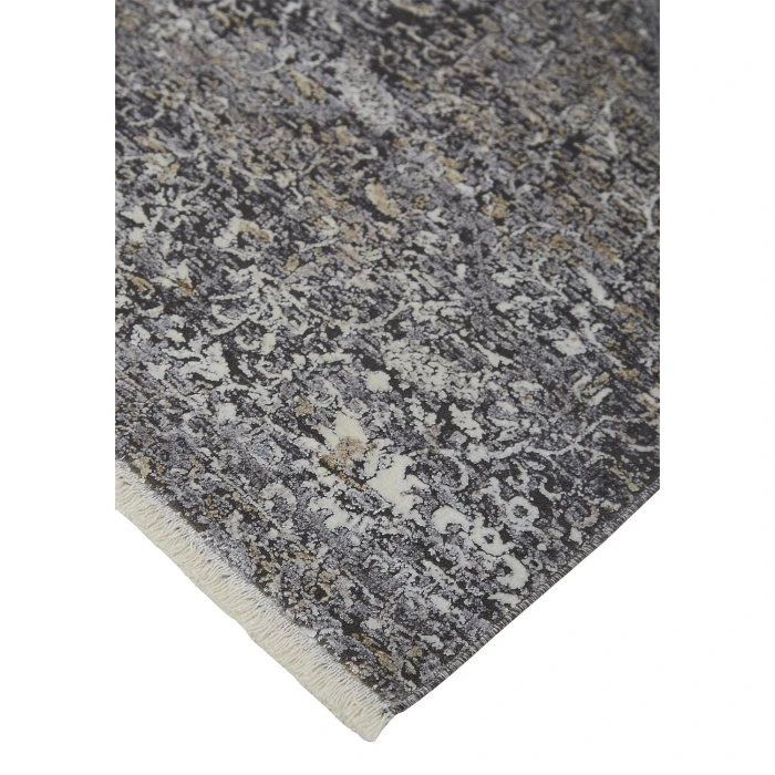 Feizy SARRANT 3963F IN SMOKE 2' 8" X 10' Runner Area Rug