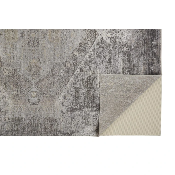Feizy SARRANT 3963F IN SMOKE 2' 8" X 10' Runner Area Rug