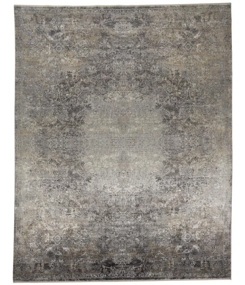 Feizy SARRANT 3964F IN STONE 2' x 3' Sample Area Rug