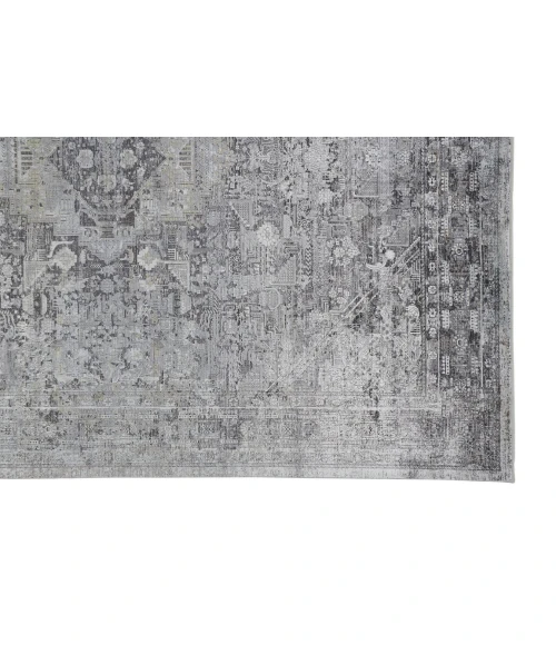 Feizy SARRANT 3966F IN GRAY 2' 8" X 10' Runner Area Rug