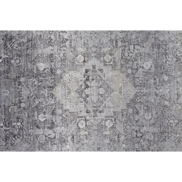 Feizy SARRANT 3966F IN GRAY 5' X 7' 2" Area Rug