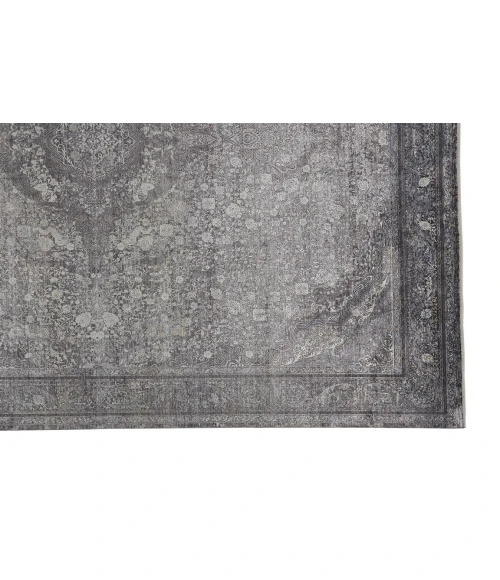 Feizy SARRANT 3967F IN CHARCOAL 2' 8" X 10' Runner Area Rug