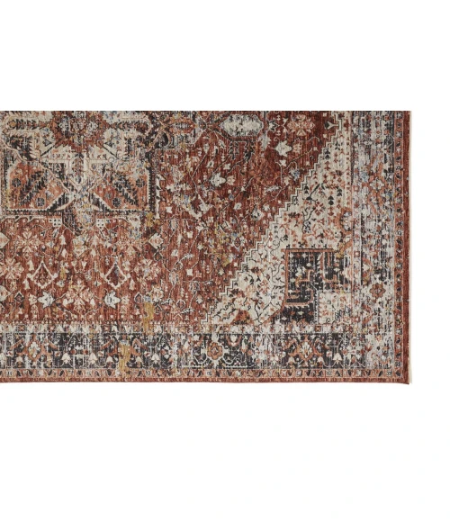Feizy CAPRIO 3960F IN RUST 2' 6" X 10' Runner Area Rug