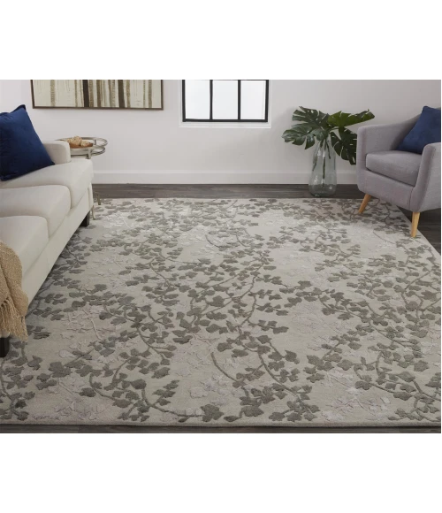 Feizy BELLA 8832F IN SILVER/GRAY 5' x 8' Area Rug