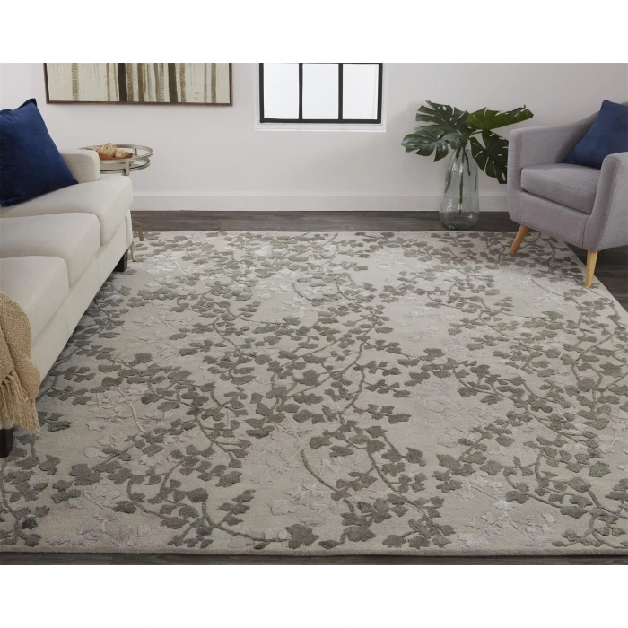 Feizy BELLA 8832F IN SILVER/GRAY 8' x 10' Area Rug