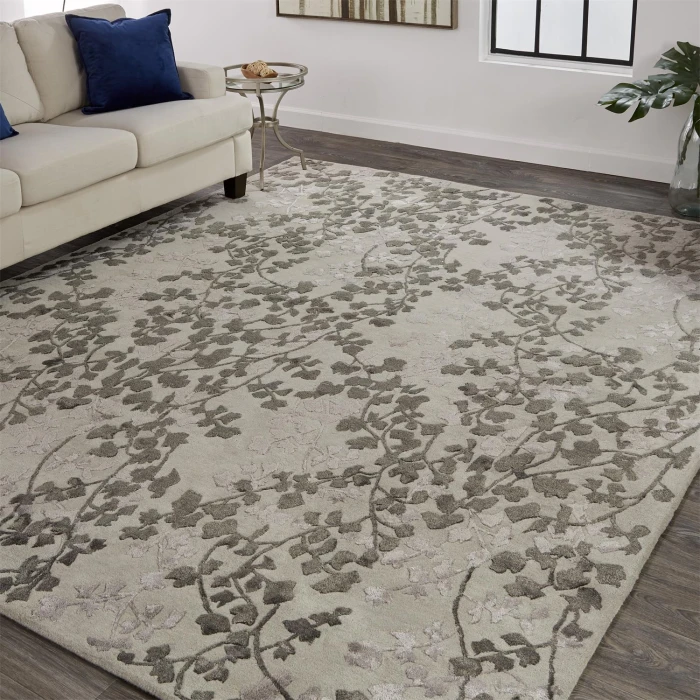 Feizy BELLA 8832F IN SILVER/GRAY 8' x 10' Area Rug