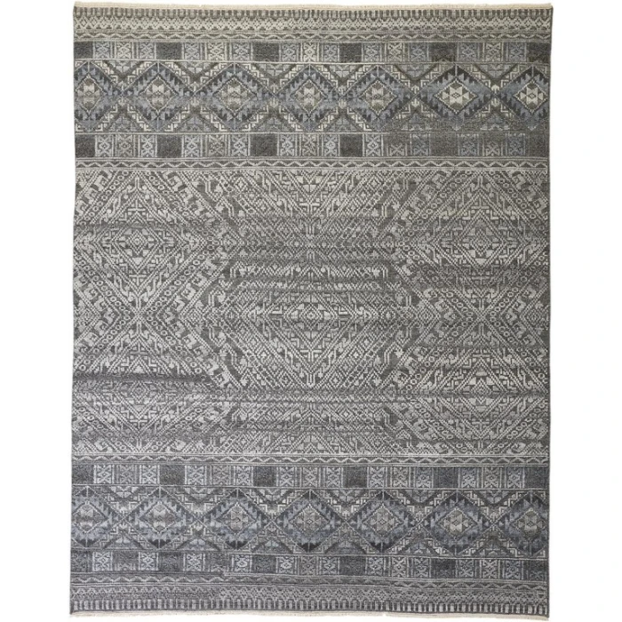 Feizy PAYTON 6495F IN BLUE/GRAY 3' 6" x 5' 6" Area Rug