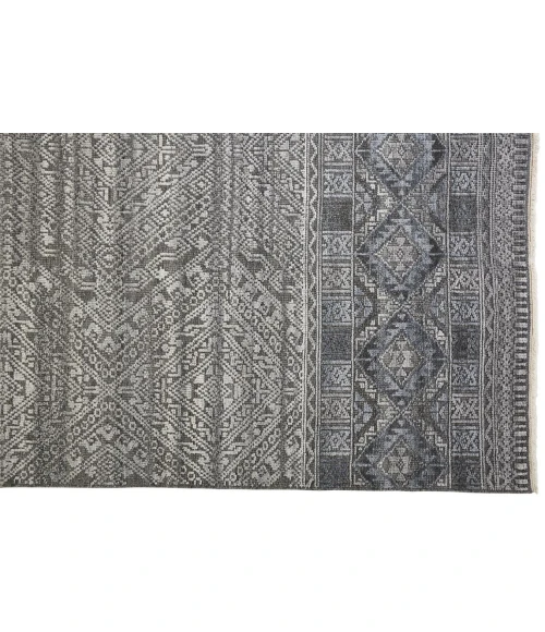 Feizy PAYTON 6495F IN BLUE/GRAY 7' 9" x 9' 9" Area Rug
