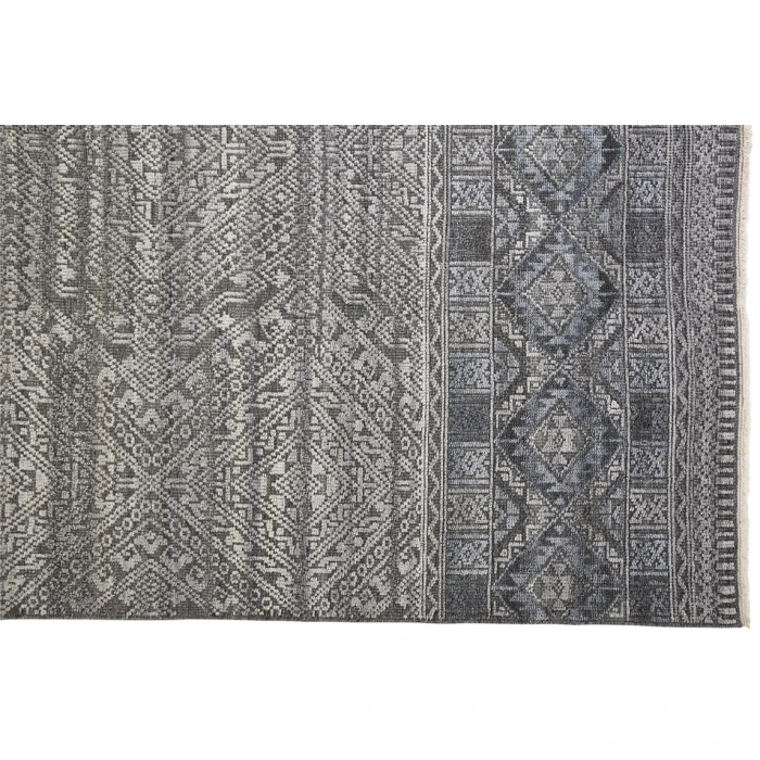 Feizy PAYTON 6495F IN BLUE/GRAY 3' 6" x 5' 6" Area Rug