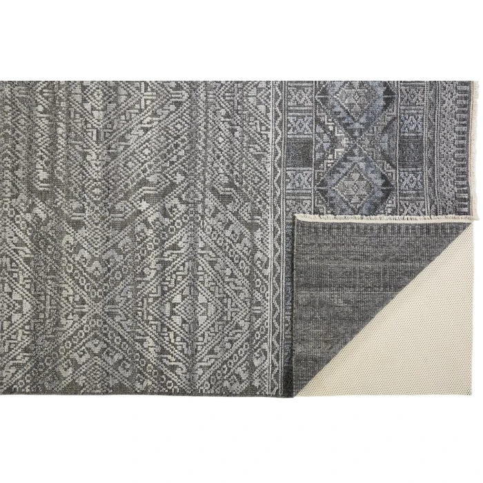 Feizy PAYTON 6495F IN BLUE/GRAY 3' 6" x 5' 6" Area Rug