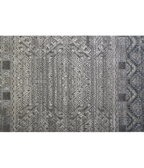 Feizy PAYTON 6495F IN BLUE/GRAY 7' 9" x 9' 9" Area Rug