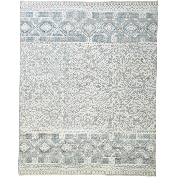 Feizy PAYTON 6495F IN GRAY/BLUE 7' 9" x 9' 9" Area Rug