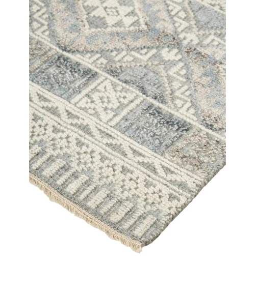 Feizy PAYTON 6495F IN GRAY/BLUE 7' 9" x 9' 9" Area Rug