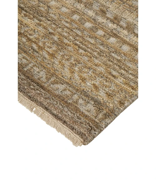 Feizy PAYTON 6496F IN BROWN/GRAY 2' x 3' Sample Area Rug
