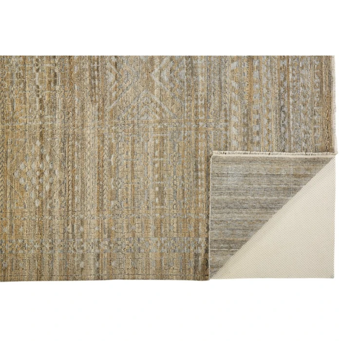 Feizy PAYTON 6496F IN BROWN/GRAY 2' x 3' Sample Area Rug