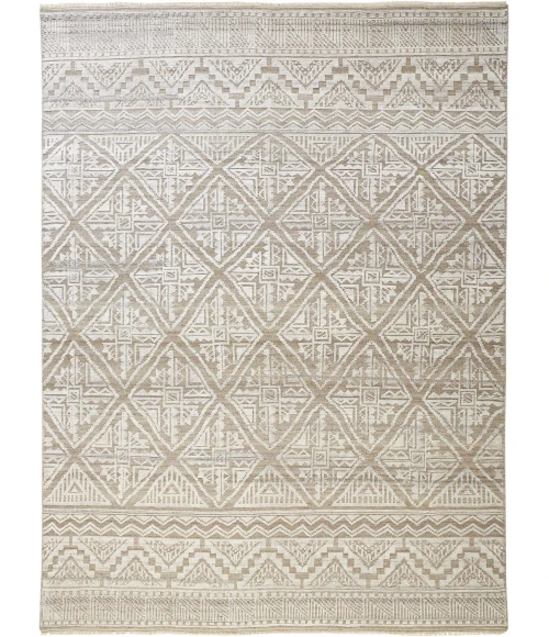 Feizy PAYTON 6497F IN BEIGE/GRAY 2' x 3' Sample Area Rug