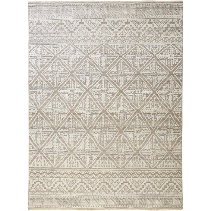 Feizy PAYTON 6497F IN BEIGE/GRAY 2' x 3' Sample Area Rug