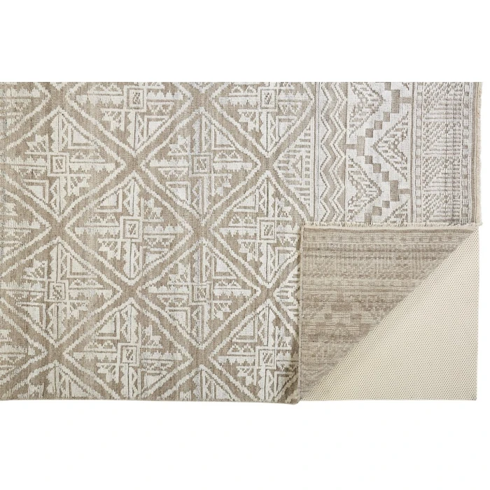 Feizy PAYTON 6497F IN BEIGE/GRAY 2' x 3' Sample Area Rug