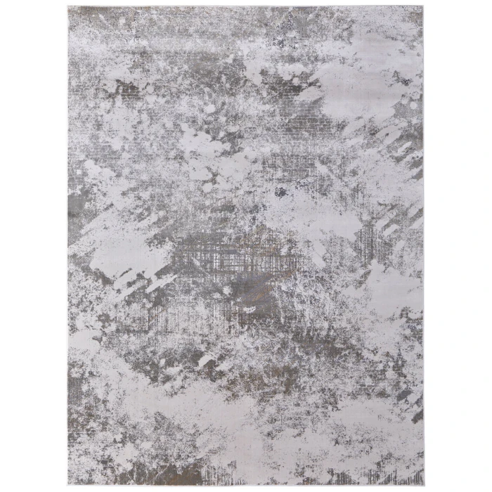 Feizy Waldor IVORY/GRAY 73539NDF 6 ft. 7 in. X 9 ft. 6 in. Rectangle Rug