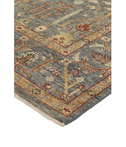 Feizy Carrington 6499F BLUE/RUST Area Rug 8 ft. 6 X 11 ft. 6 Rectangle