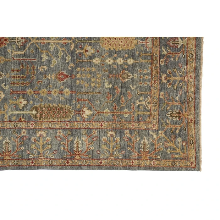 Feizy CARRINGTON 6499F IN BLUE/RUST 2' 6" x 8' Runner Area Rug
