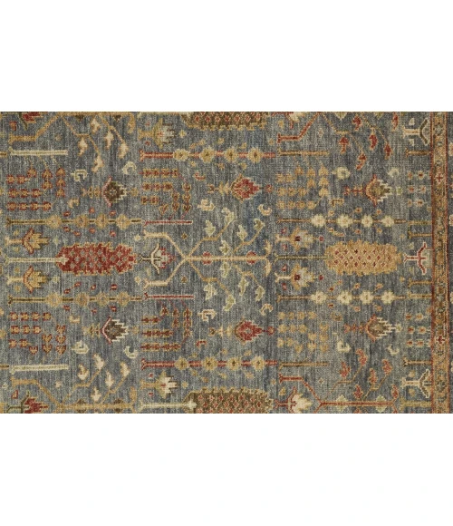Feizy CARRINGTON 6499F IN BLUE/RUST 5' 6" x 8' 6" Area Rug