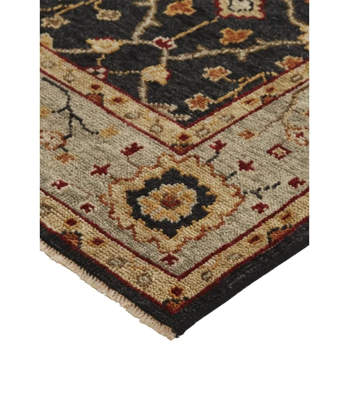 Feizy CARRINGTON 6500F IN CHARCOAL / LIGHT BLUE 8' 6" x 11' 6" Area Rug