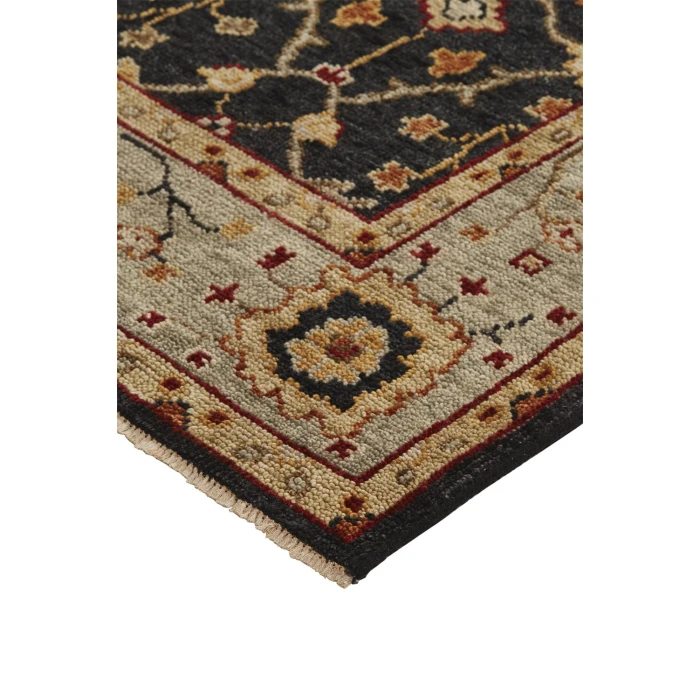 Feizy CARRINGTON 6500F IN CHARCOAL / LIGHT BLUE 2' x 3' Sample Area Rug