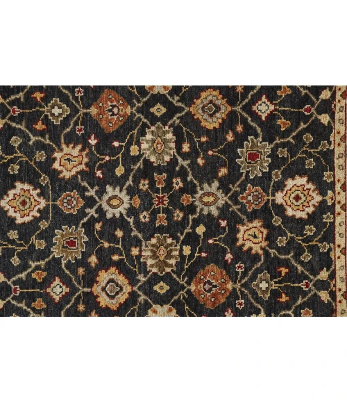 Feizy CARRINGTON 6500F IN CHARCOAL / LIGHT BLUE 8' 6" x 11' 6" Area Rug