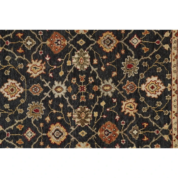 Feizy CARRINGTON 6500F IN CHARCOAL / LIGHT BLUE 2' x 3' Sample Area Rug