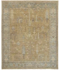 Feizy CARRINGTON 6501F IN GOLD/LIGHT BLUE 2' x 3' Sample Area Rug
