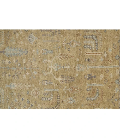Feizy CARRINGTON 6501F IN GOLD/LIGHT BLUE 2' x 3' Sample Area Rug