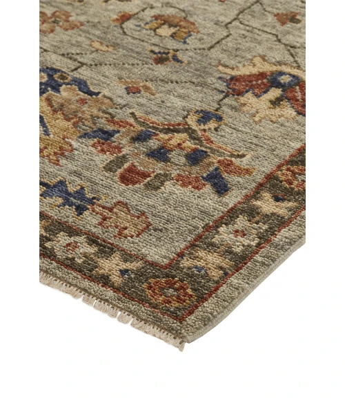 Feizy CARRINGTON 6503F IN GREEN GRAY 2' x 3' Sample Area Rug