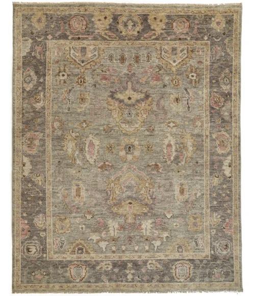 Feizy CARRINGTON 6504F IN GRAY/PINK 2' x 3' Sample Area Rug