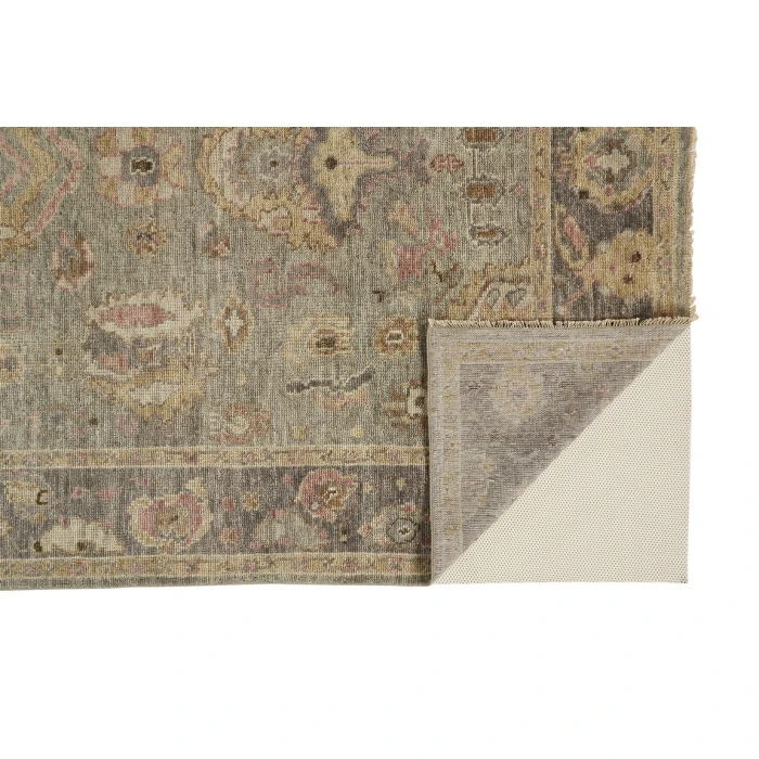 Feizy CARRINGTON 6504F IN GRAY/PINK 11' 6" X 15' Area Rug