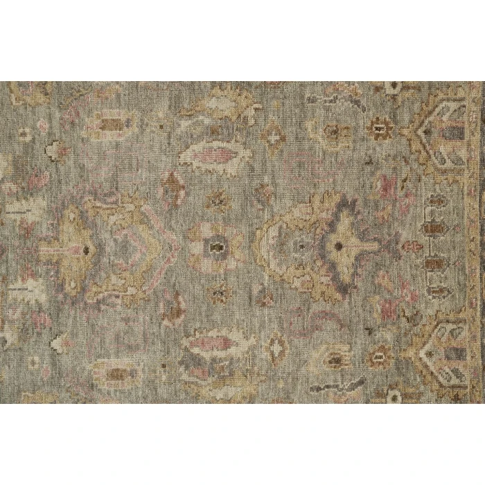 Feizy CARRINGTON 6504F IN GRAY/PINK 11' 6" X 15' Area Rug
