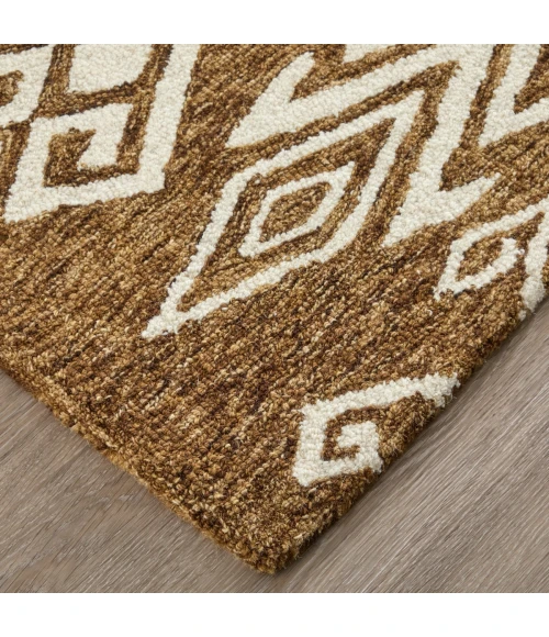 Feizy Wallace Brown/White WAL8A43F 5 ft. X 8 ft. Rect. Rug