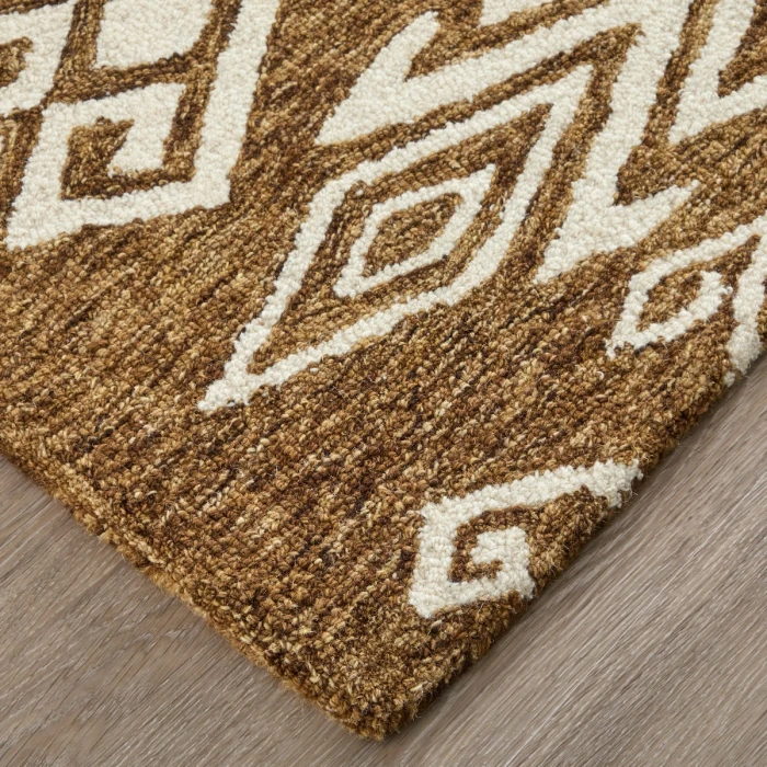 Feizy Wallace Brown/White WAL8A43F 2 ft. X 3 ft. Rect. Rug