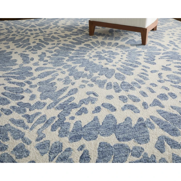 Feizy Wallace Blue/Ivory WAL8A39F 5 ft. X 8 ft. Rect. Rug