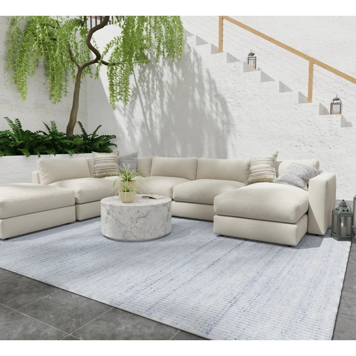 Feizy Limerick Blue/White T37T8022 3ft.6in. x 5ft.6in. Accent Rug Rug